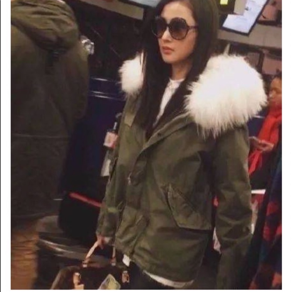Mr. and Mrs. Italy Army Parka Midi Canvas Coat. Made in Italy
